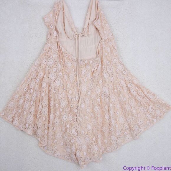 NEW Free‎ People Lexi Strappy Lace Romper, L - Picture 5 of 16